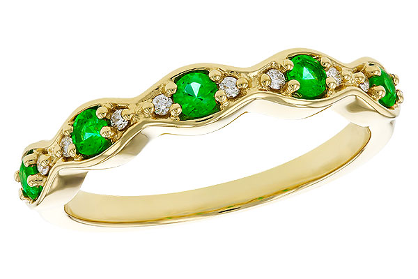 G329-54194: LDS WED RG .21 TW EMERALD .27 TGW