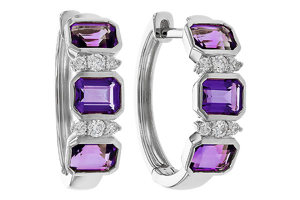 G329-54213: EARRING 1.05 TW AMETHYST 1.16 TGW