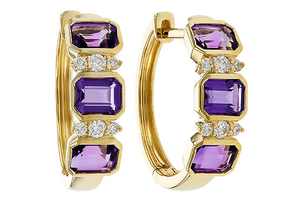G329-54213: EARRING 1.05 TW AMETHYST 1.16 TGW