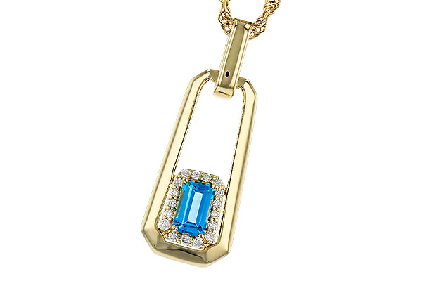 G329-54240: NECKLACE .33 BLUE TOPAZ .40 TGW (5x3MM BT)