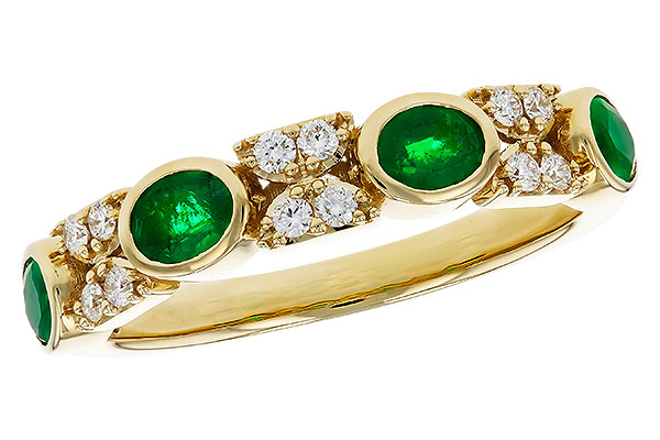 G330-36976: LDS WED RG .54 TW EMERALD .68 TGW