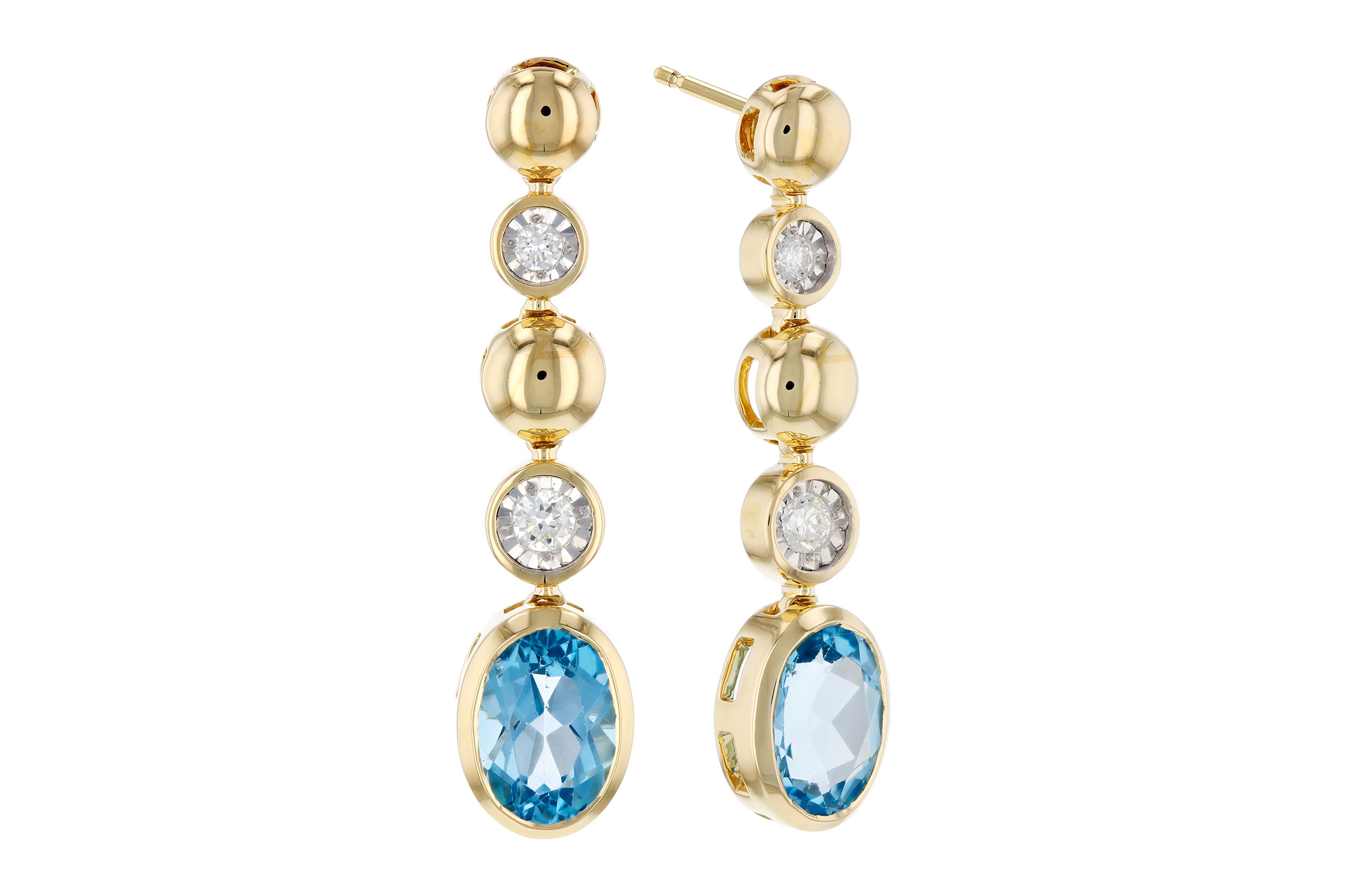 G330-37885: EARRINGS 1.66 TW BLUE TOPAZ 1.76 TGW