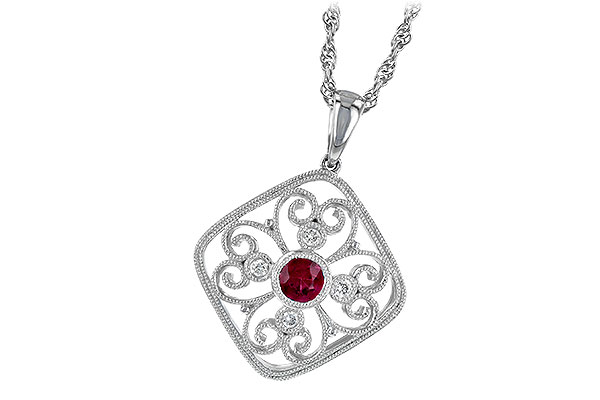 H241-29685: NECKLACE .28 RUBY .34 TGW