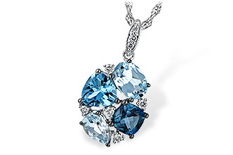 H244-01458: NECK 2.60 BLUE TOPAZ 2.70 TGW