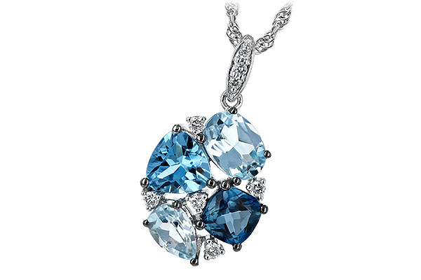 H244-01458: NECK 2.60 BLUE TOPAZ 2.70 TGW