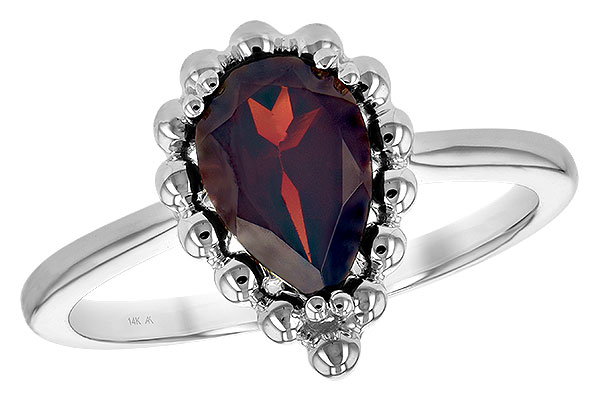 H244-04258: LDS GARNET RING 1.38 CT