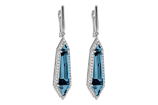 H244-94194: EARR 5.25 LONDON BLUE TOPAZ 5.67 TGW
