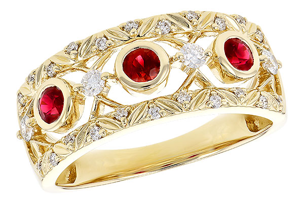 H327-70576: LDS WED RG .40 RUBY .63 TGW