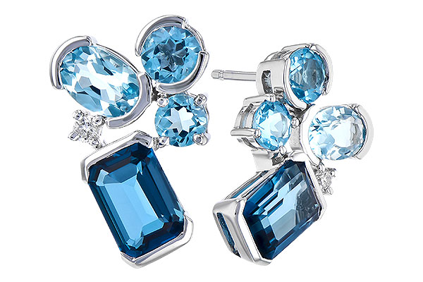 H327-70603: EARR 4.15 BLUE TOPAZ TW 4.19 TGW