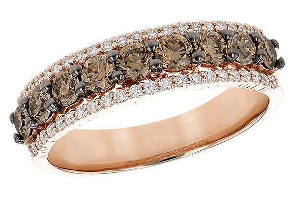 H327-71531: LDS WED RG .80 TW BROWN DIAS 1.00 TW