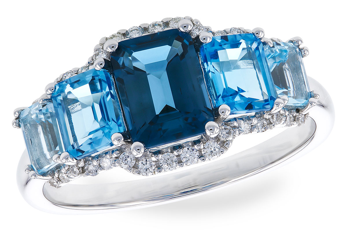 H328-57894: LDS RG 2.15 TW BLUE TOPAZ 2.30 TGW