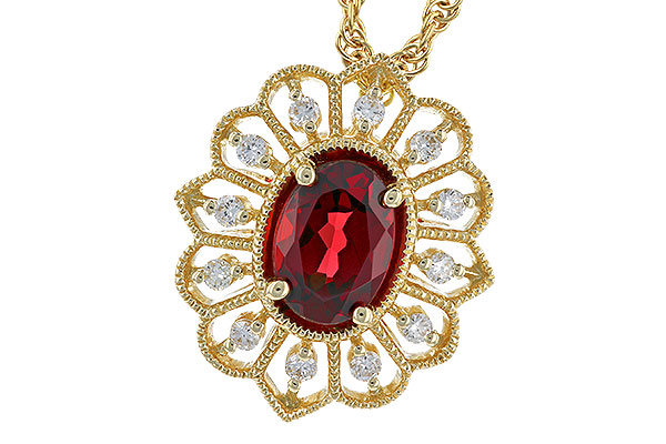 H328-57903: NECK .80 GARNET .92 TGW (7x5MM GAR)