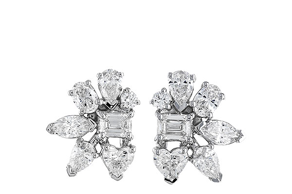 H328-61503: EARRINGS .90 TW FANCY CUT DIAS