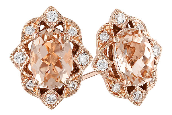 H328-61531: EARR .80 MORGANITE .89 TGW (6x4MM MORG)