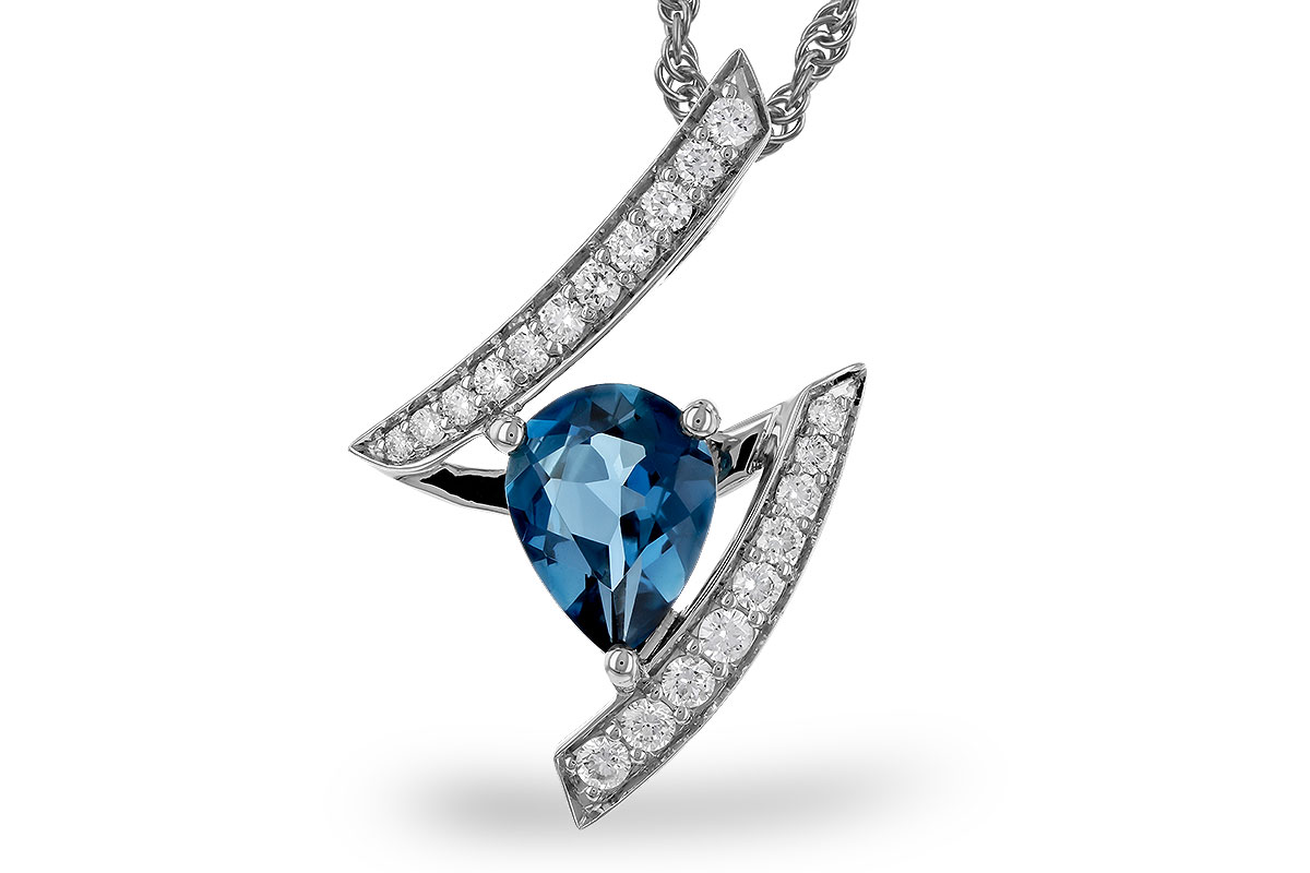 H329-46940: NECK 1.04 LONDON BLUE TOPAZ 1.23 TGW (8x6MM)