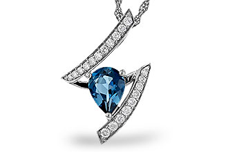 H329-46940: NECK 1.04 LONDON BLUE TOPAZ 1.23 TGW (8x6MM)