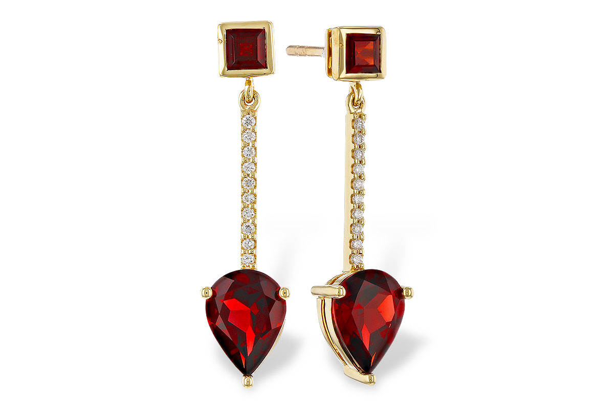 H329-47831: EARRINGS 2.70 TW GARNET 2.77 TGW