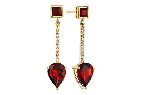 H329-47831: EARRINGS 2.70 TW GARNET 2.77 TGW