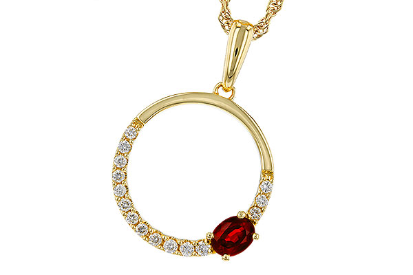 H329-48740: NECKLACE .26 RUBY .41 TGW