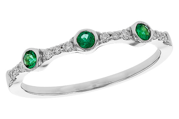 H329-48767: LDS WED RG .11 EMERALD .20 TGW