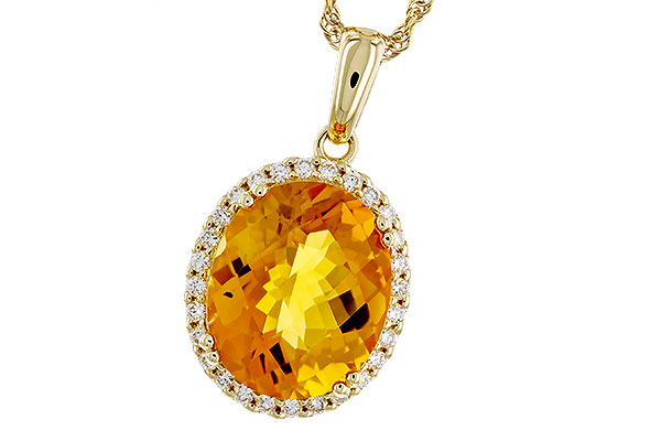 H329-48785: NECKLACE 3.85 CITRINE 4.07 TGW (12x10MM OV)