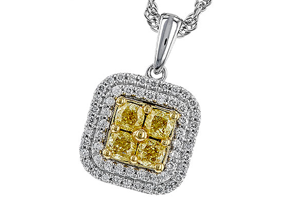 H329-49667: NECK .52 FANCY YELLOW DIAMONDS .72 TW