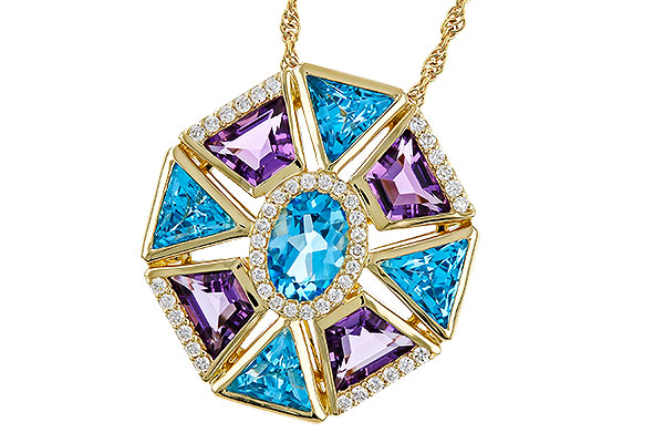 H329-49676: NECKLACE 4.47 SEMI-PREC (BT & AMY) 4.65 TGW