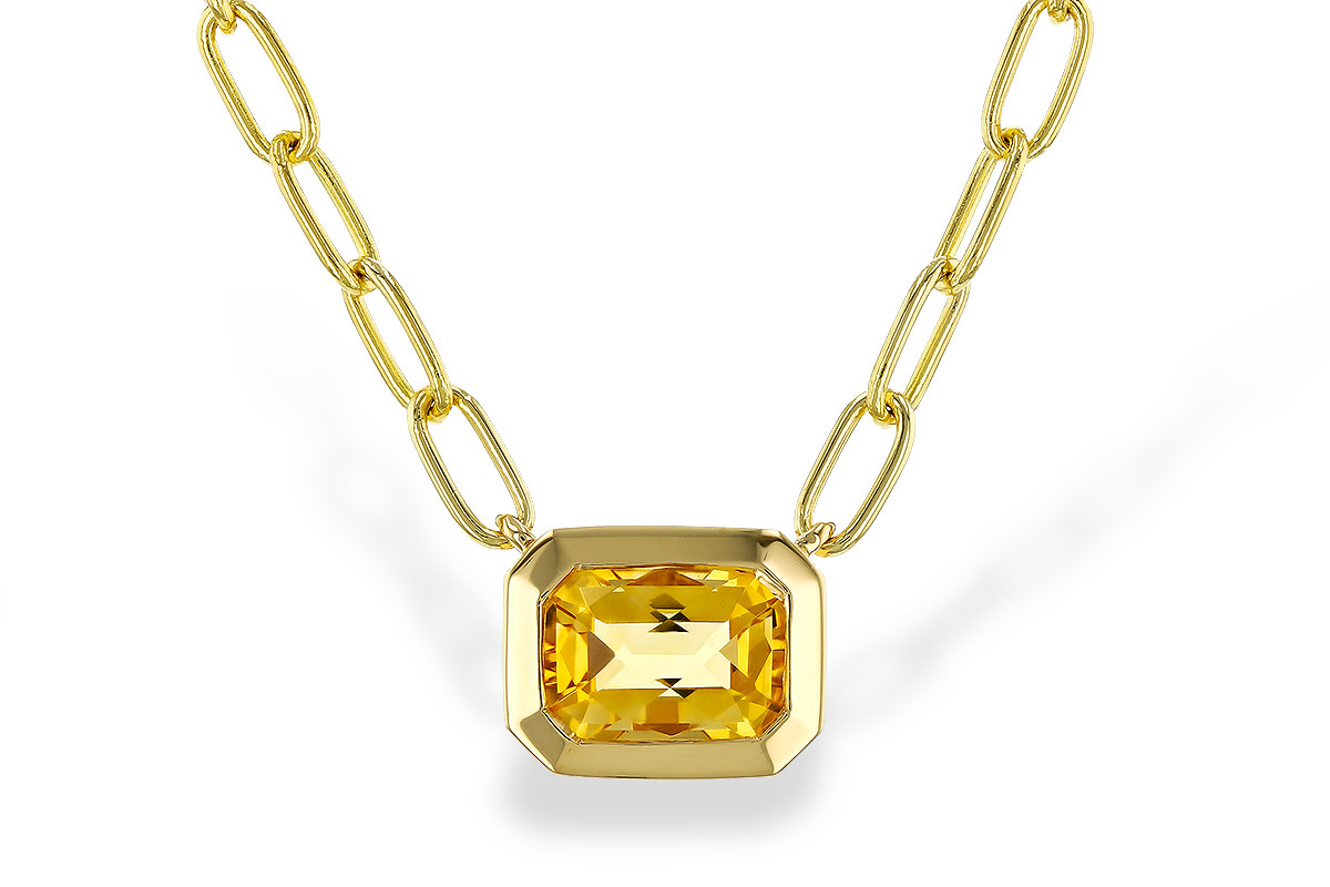 H329-51522: NECKLACE .86 CITRINE (18")