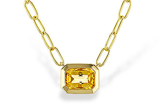 H329-51522: NECKLACE .86 CITRINE (18")