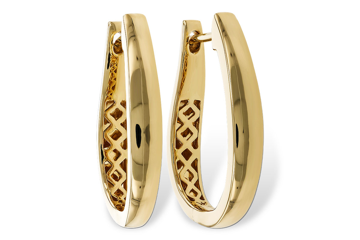 H329-51531: GOLD EARRINGS (22MM)