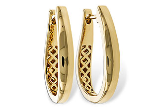 H329-51531: GOLD EARRINGS (22MM)