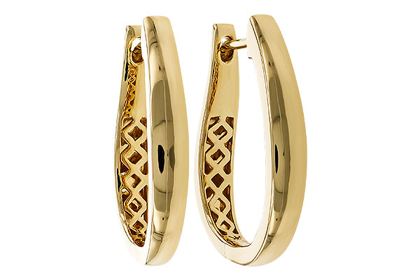 H329-51531: GOLD EARRINGS (22MM)