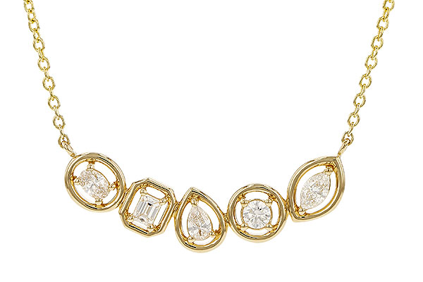 H329-52376: NECKLACE .50 TW FANCY CUT DIAS (18")