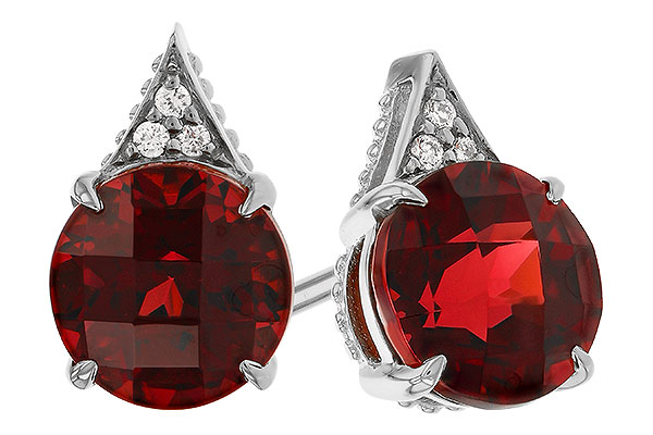 H329-52385: EARR 2.08 TW GARNET 2.10 TGW (6MM RD)