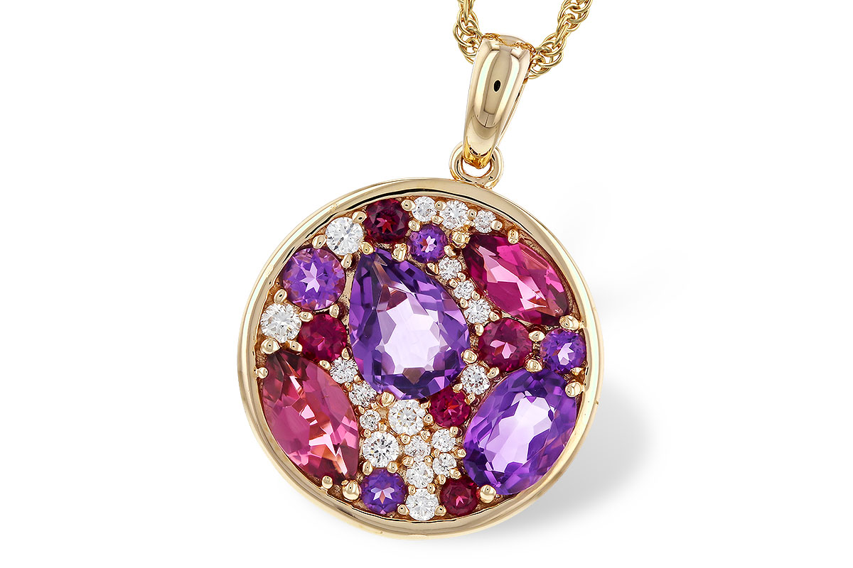 H329-52449: NECK 1.83 TW SEMI-PRECIOUS (P.TOUR, AMY) 2.00 TGW