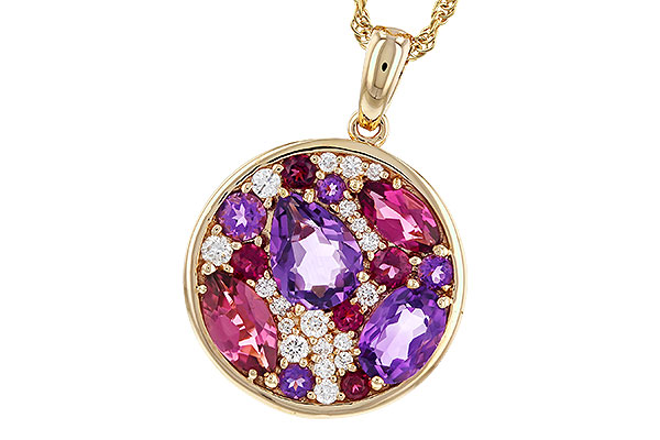 H329-52449: NECK 1.83 TW SEMI-PRECIOUS (P.TOUR, AMY) 2.00 TGW