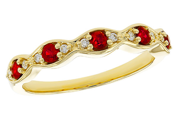 H329-54203: LDS WED RG .28 RUBY .34 TGW