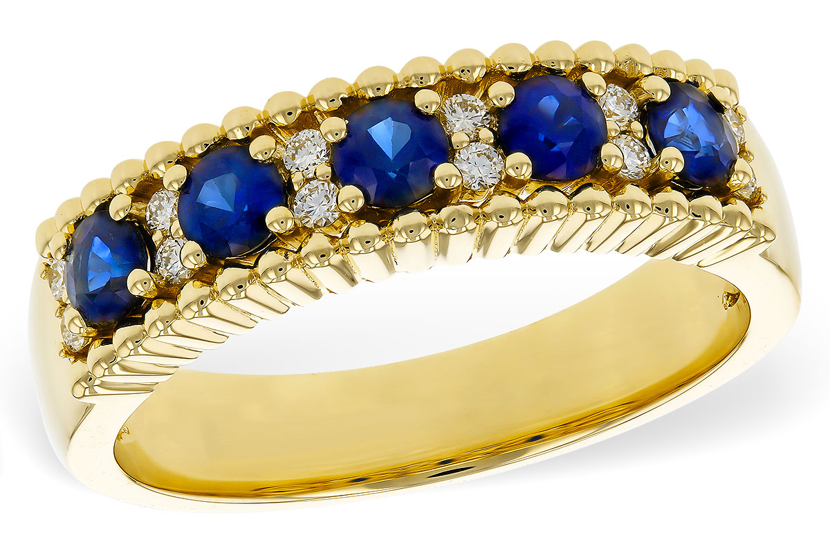 H329-54249: LDS WED RG .64 TW SAPPHIRE .76 TGW