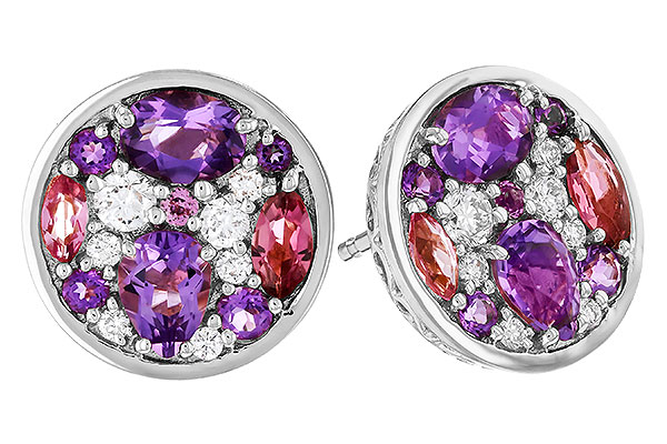 H329-54267: EARR .82 TW SEMI-PRECIOUS (P.TOUR, AMY) .98 TGW