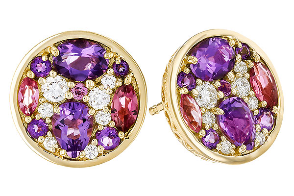 H329-54267: EARR .82 TW SEMI-PRECIOUS (P.TOUR, AMY) .98 TGW
