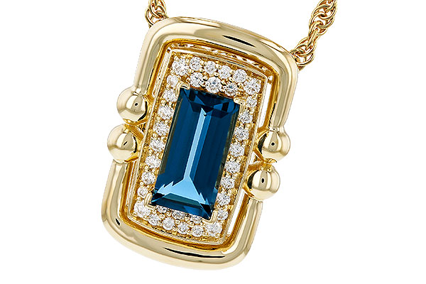 H330-36949: NECK .84 LONDON BLUE TOPAZ .96 TGW (8x4MM LBT)