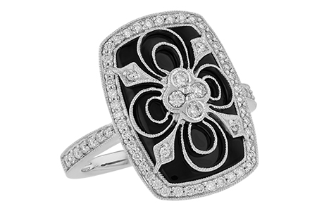 K054-96049: LDS ONYX & DIA RG .44 TW