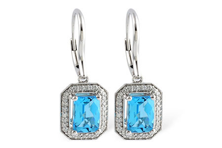 K242-21458: EARR 2.20 BLUE TOPAZ 2.36 TGW
