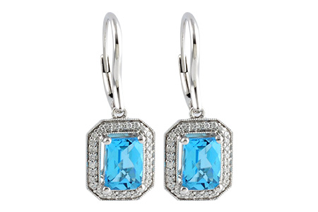 K242-21458: EARR 2.20 BLUE TOPAZ 2.36 TGW