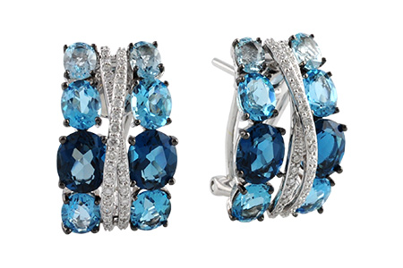 K242-23303: EARR 6.22 BLUE TOPAZ 6.46 TGW