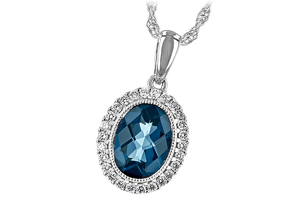 K244-01467: NECK 1.28 LONDON BLUE TOPAZ 1.41 TGW