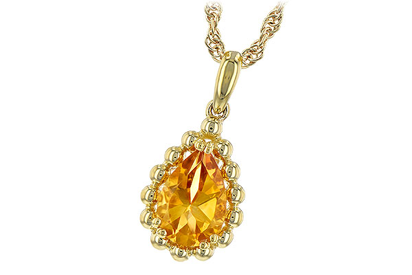 K244-04249: NECKLACE 1.06 CT CITRINE