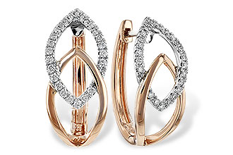K244-07894: EARRING .25 TW (ROSE & WG)