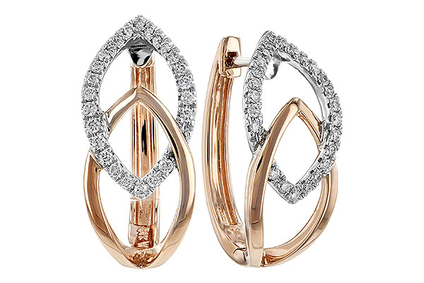 K244-07894: EARRING .25 TW (ROSE & WG)