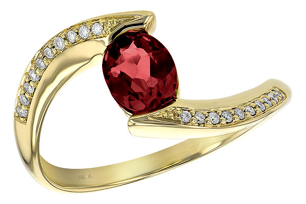 K244-92412: LDS RG .75 GARNET .82 TGW